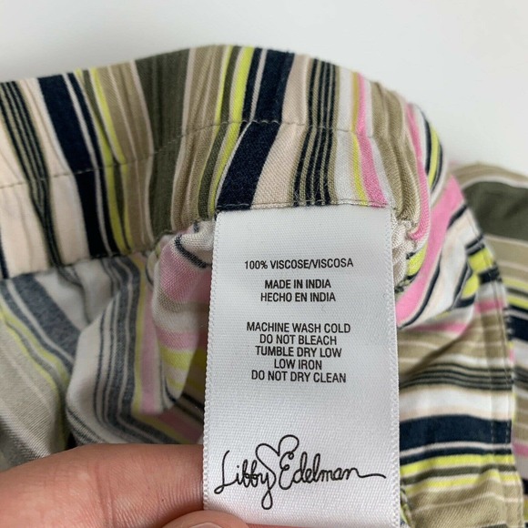 Libby Edelman Stripe Boho Paperbag Pants - Picture 9 of 9